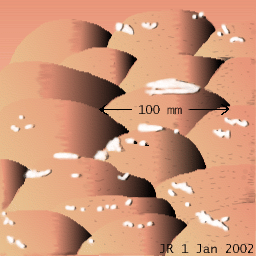 sketch of fluffy moonmilk on hemispherical deposits